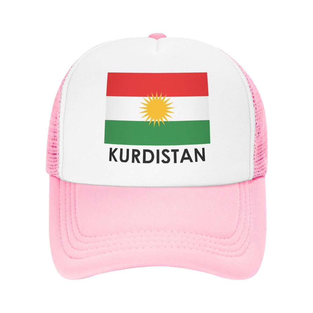 Kurdistan Flag Mesh Baseball Cap Unisex Women Sport Sun Hats  Dad Hat Adjustable Polyester Golf Hats High Quality Trucker Hat