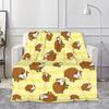 Guinea Pig Flannel Blanket Lovely Cartoon Animal Red Strawberry Blankets for Couch Bed Sofa Pet Hamster Floral Throw Blanket