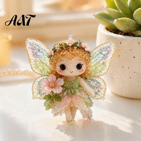 Progetto Creativo Pratico 1 Set Kit Fai da Te Animale 3D con Perline, Kit Artigianale Artistico con Perline con Istruzioni Decorative, Insetto Uccello Fata Fatto a Mano