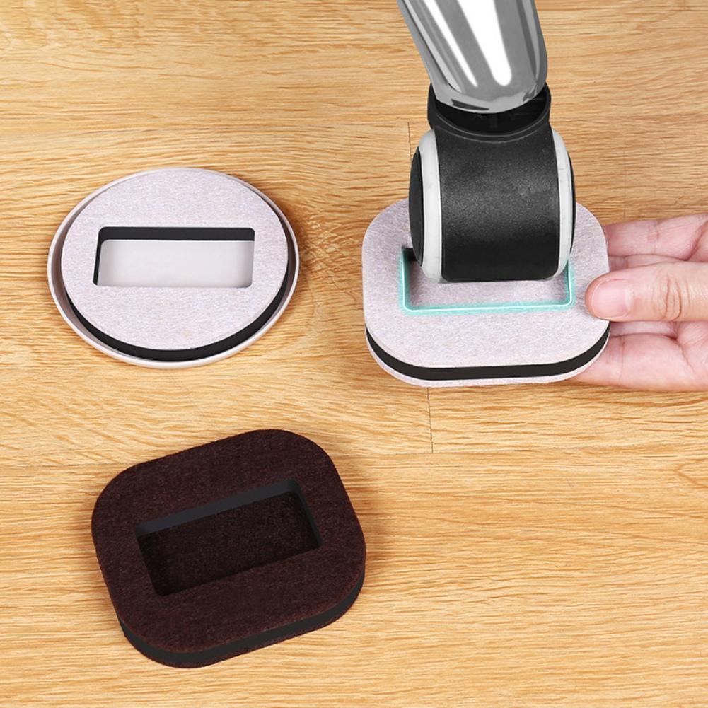 5PCS Chair Wheel Stopper Furniture Caster Cups Hardwood Floor Protectors Anti Vibration Pad Chair Roller Feet Anti-slip Mat