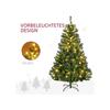 HOMCOM Sapin De Noël Artificiel, Décorations Incluses 95 Cm X 95 Cm X 150 Cm, Vert