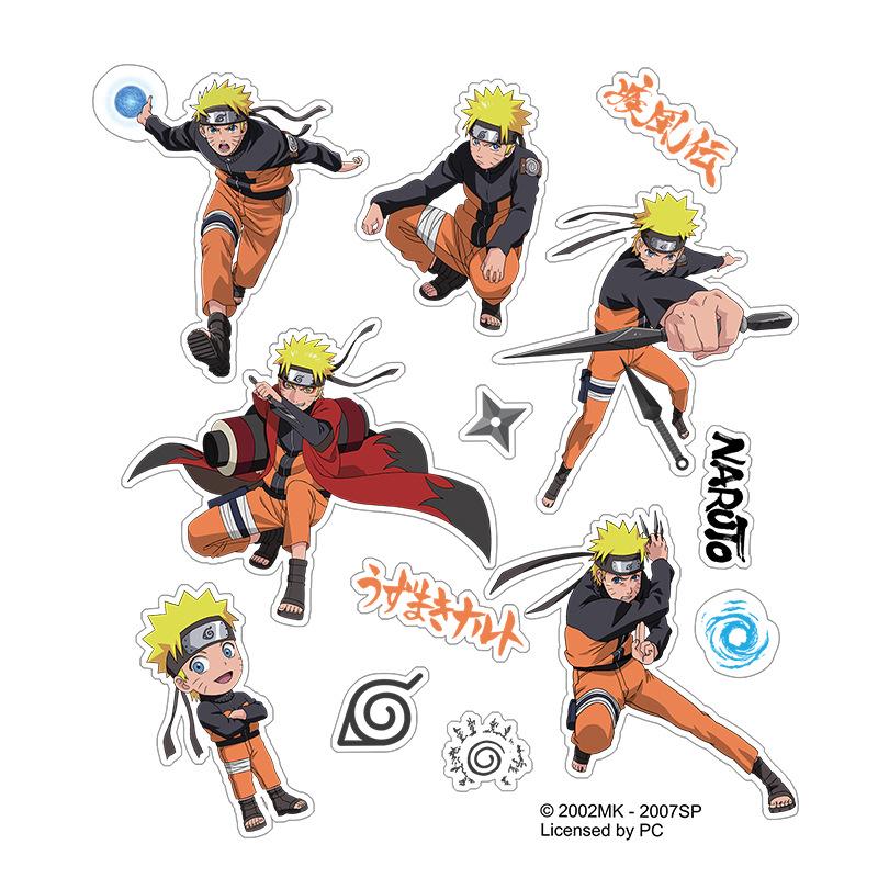 Naruto Akatsuki & Kakashi Waterproof Reusable Stickers - Genuine Merchandise