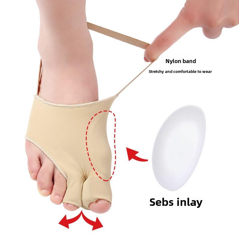 SEBS Double Toe Cover Foot Care Bigfoot Anti Wear Toe Splitter Plus Strap for Thumb Vulus Relief