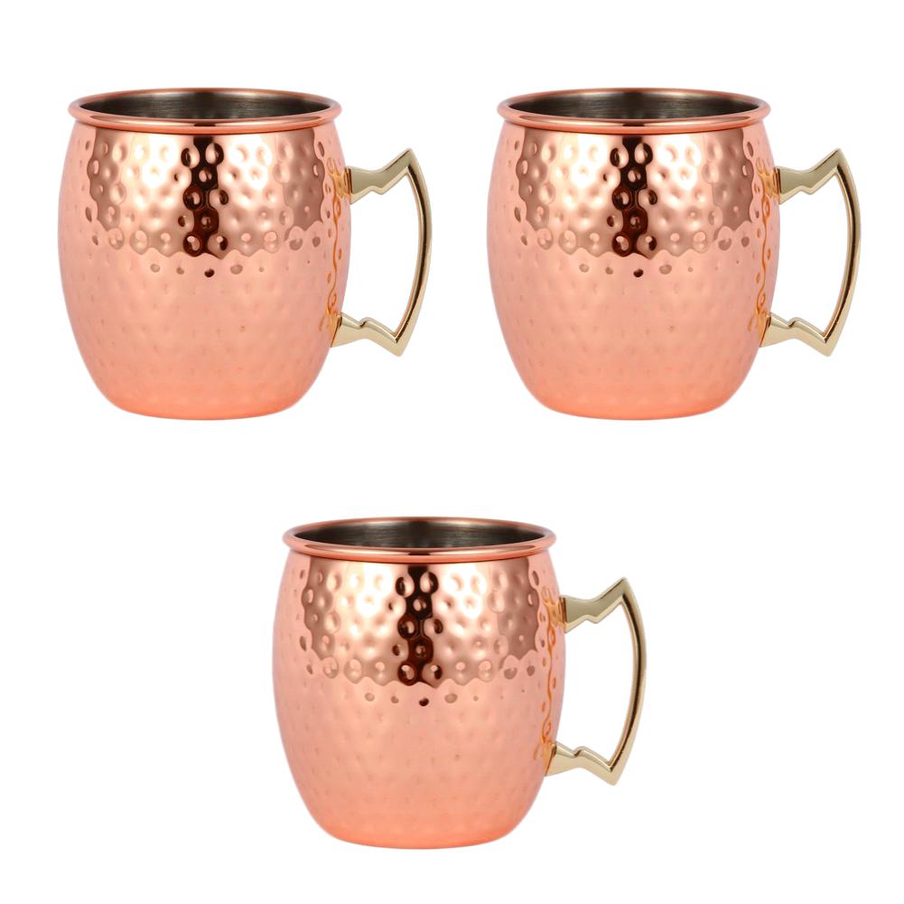Kupferbeschichtung Moskau Mule Becher Metall Bierbecher Edelstahl Kupfer Kelch Cocktail Wein Kaffeetasse Champagner Party Trinkgeschirr