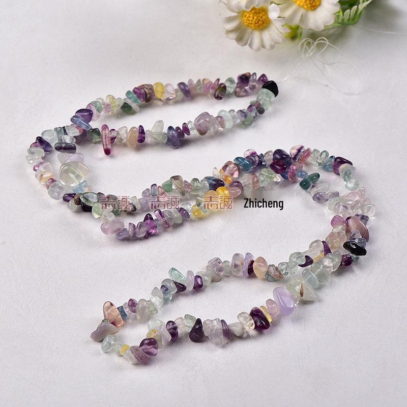 Cuentas de Piedra Triturada de Cristal Natural Multicolor - Ágata, Calcedonia, Fluorita, Granate