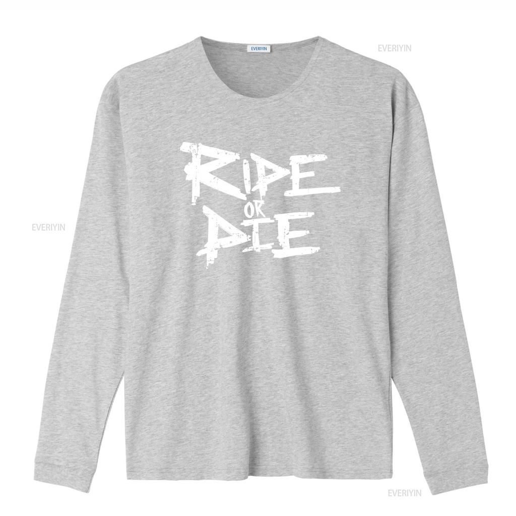 Ride Or Die T Shirt for Streetwear Fashion Casual vintage Washed streetwear designer clothes Comfortable Slightly Breathable