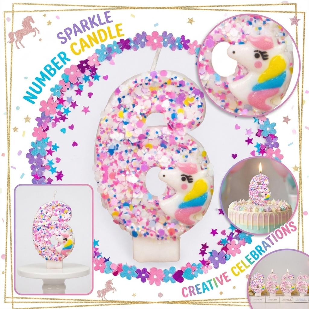 Fashion Cartoon Creative Birthday Candles Party Digital Candles