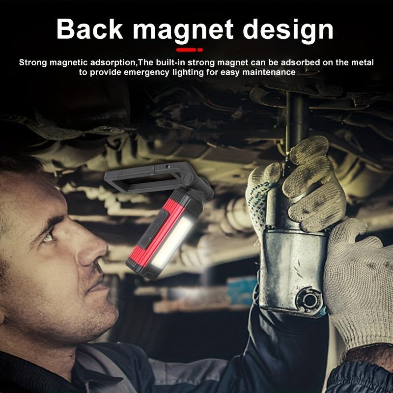 Multi Functional Charging Work Light with Magnetic Base,5 Lighting Modes,ultra Bright and Portable,outdoor,camping, Workshop,emergency Lighting