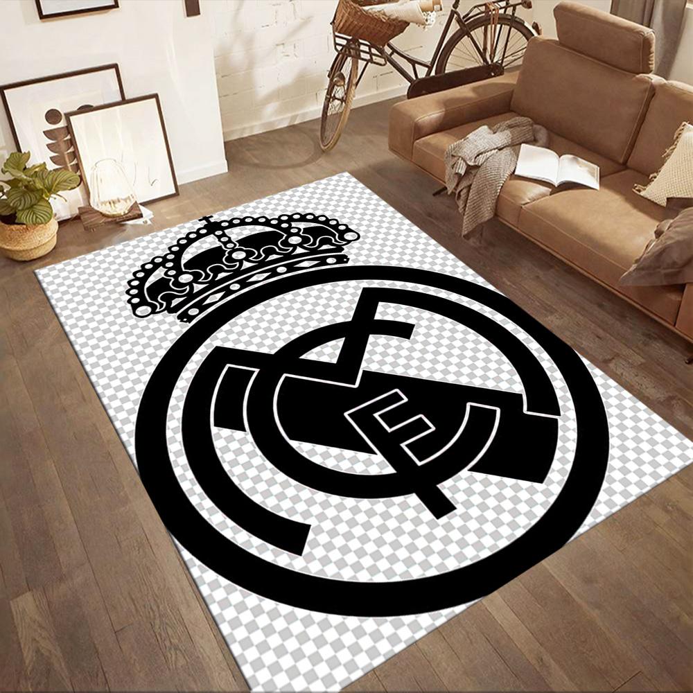 Real Madrid Bodenteppich Büroteppich Design Für Arbeitszimmer Schlafsaal Flur Spielzimmer Antirutsch Teppich Büro Heimdeko Spirituelles Geschenk