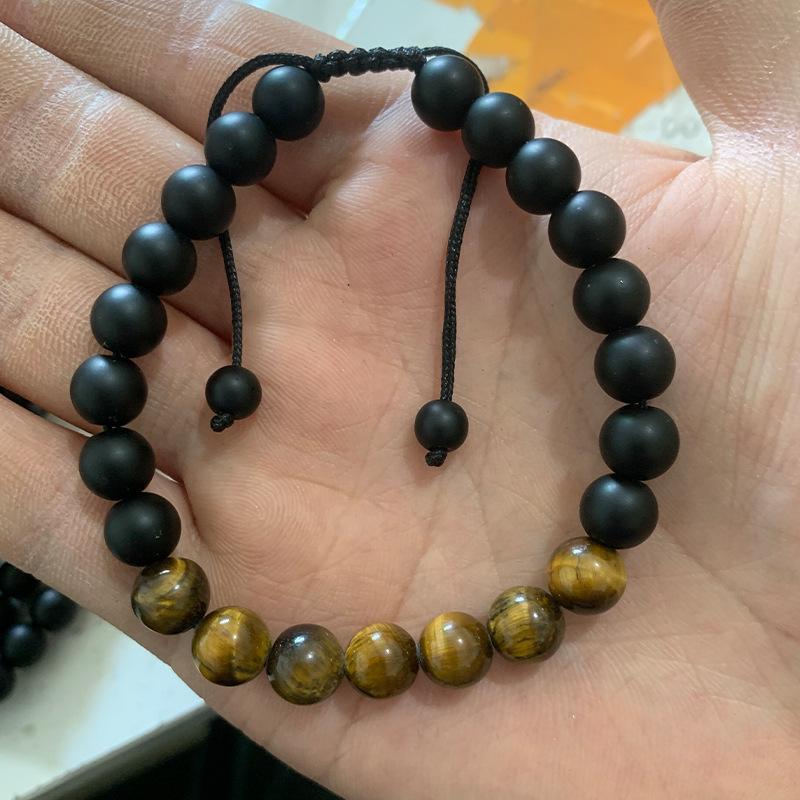 

Серія «Дозвілля та мода» Ручний ланцюжок Обсидіан «Тигрове око» Камінь «Змішане плетіння» Браслети з прикрасами «Подарунок»