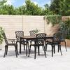 VidaXL Set of 6 Garden Chairs, Patio Seats, Balcony Chairs, Outdoor Gardening Patio Furniture, Cast Iron 3216320