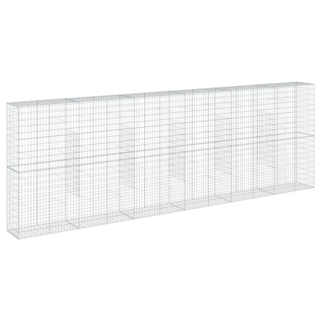 Gabion with Lid 600 X 50 X 200 Cm Galvanized Iron