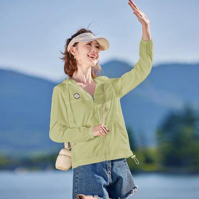 Sonnenschutzkleidung Damen Sommer Neu Schlank geschnitten Taille Eis Seide Outdoor Kleines Oberteil Sonnenschutzkleidung Kurze Jacke