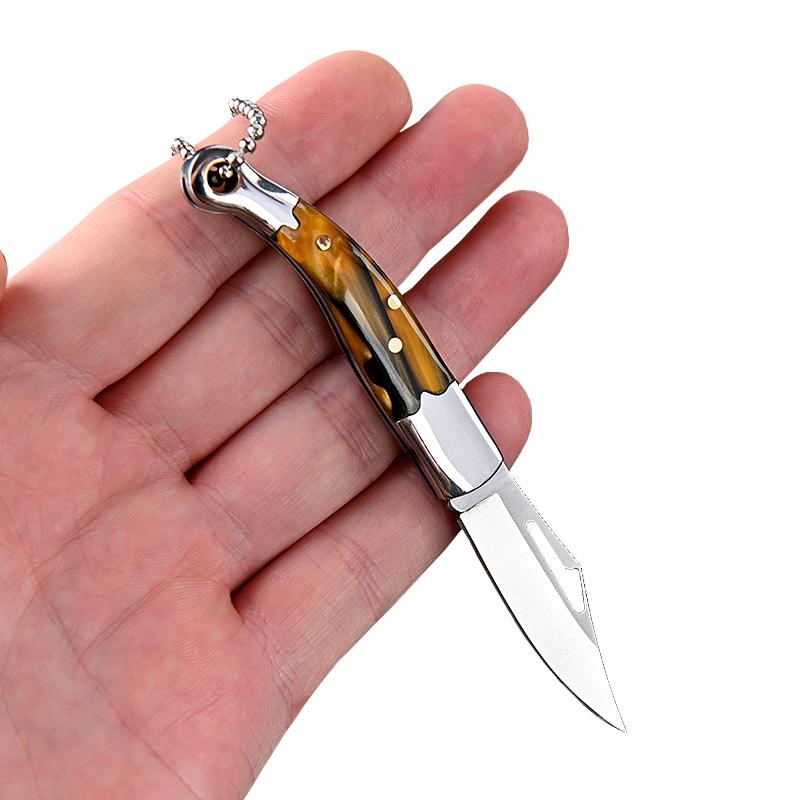 Mini Pocket Knife Portable Stainless Steel Folding Knife Keychain Box Cutter Survival Multitool Camping Emergency EDC Gadgets