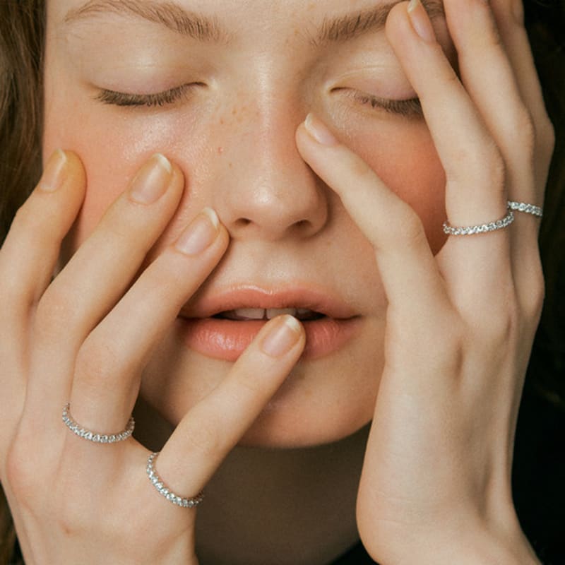 XPIER Cubic pave Rings