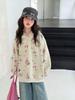 Girls' Cartoon Print Hooded Sweatshirt - Autumn 2026 New Arrival, Cute Loose Fit Pullover for Medium & Large Children, Long Sleeve Top