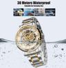 FORSINING Winner Retro Manual Skeleton Watch with Diamond Carving Flower Craft Roman Numerals Silver White Men