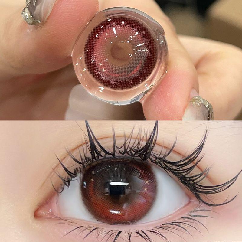 Mill Creek 2 sztuki/1 para zielone soczewki kontaktowe z klasą roczne jednorazowe kolorowe 14,5 MM wygodne naturalne miękkie soczewki Cosplay Halloween soczewki