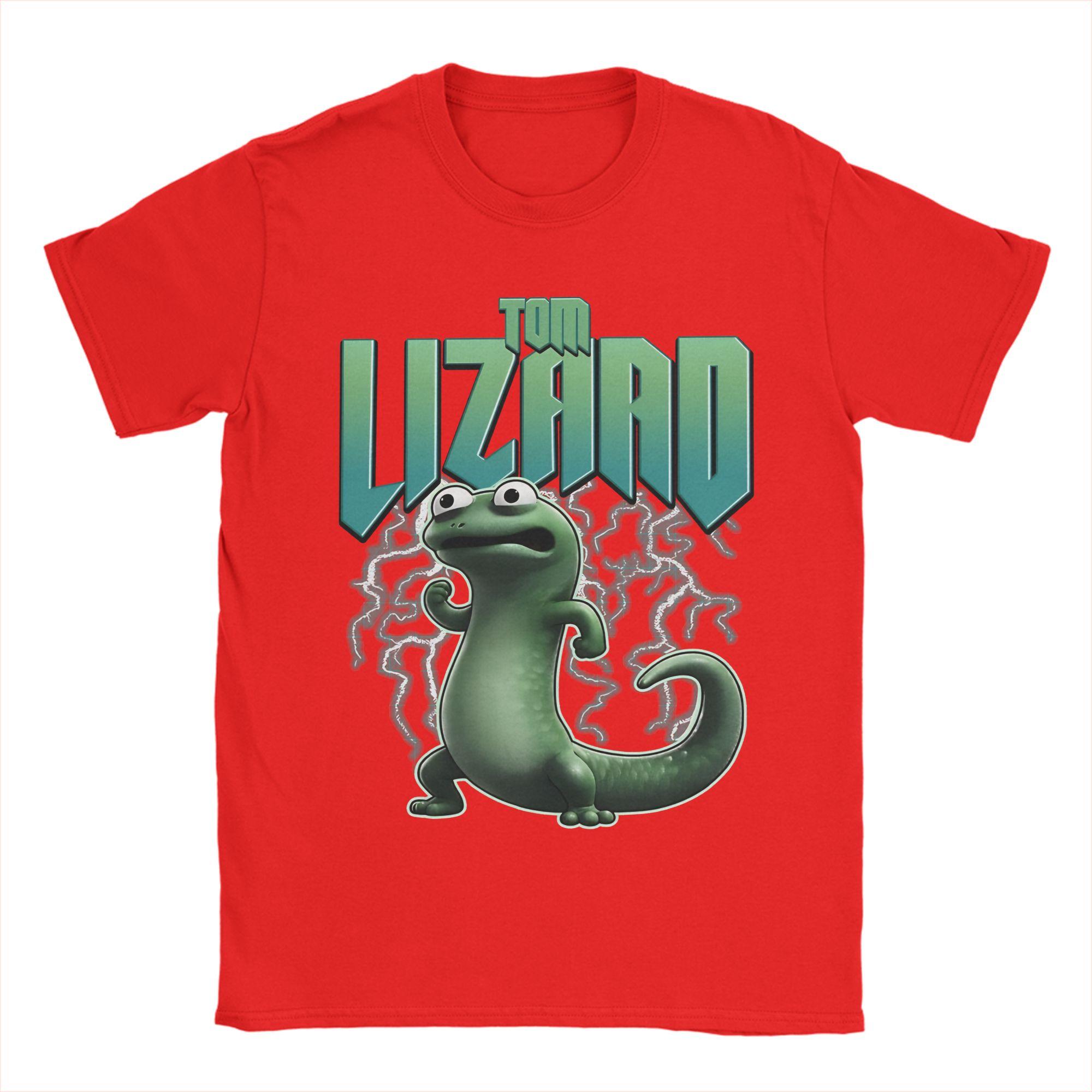 

Mens Lizard Smiling T Shirts Pure Cotton Clothing Novelty Short Sleeve Round Neck Tee Shirt Printing TShirt S