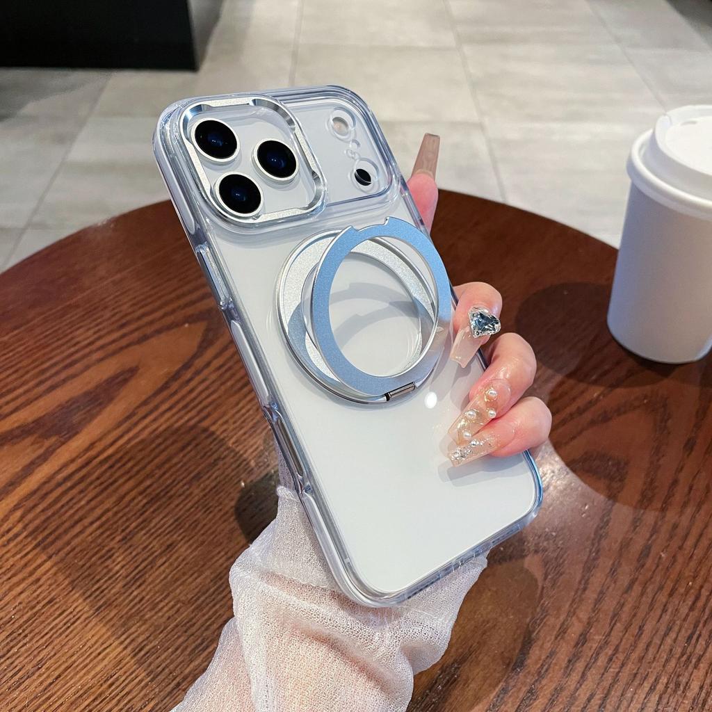 Eiskristall Zweifarbiger 360 Grad Drehständer ist geeignet für iPhone 17 Promax Handyhülle und Apple 16 Magnetische Schutzhülle