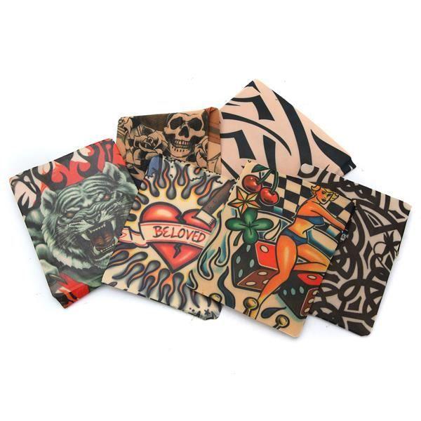 TEMPSA 6 Pcs Faux Sleeve Tattoos Costume Fancy Dress Random Color