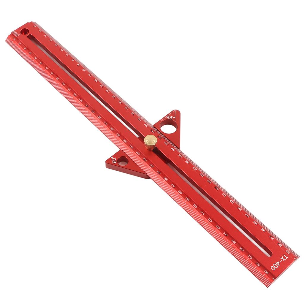 Woodworking T Track Ruler Multifunctional Aluminum Alloy Portable Wood Measuring Angle Ruler