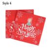 Home Decorative Santa Claus Table Decor Serviette Towel Christmas Decoration Printing Paper Napkin