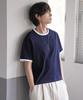 Jikeulib Essential Round Neck Semi-Crop Ringer Short Sleeve T-Shirt 2 Colors