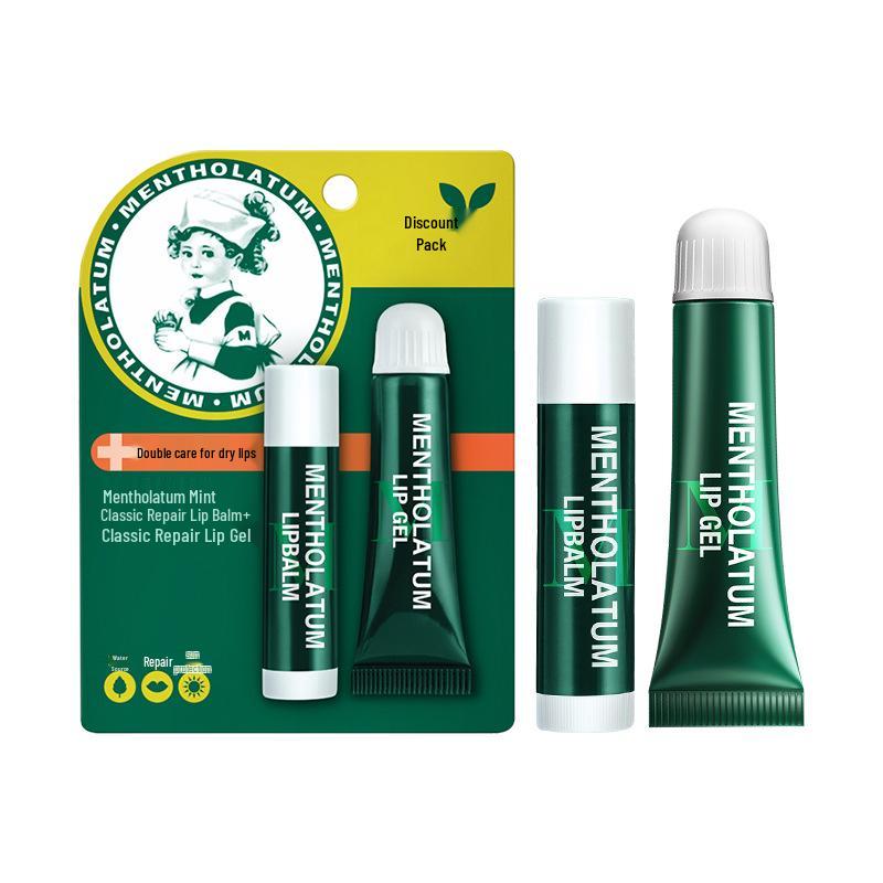 Mentholatum Mint Classic Lip Balm & Gel - Fresh Moisturizing Care 3.5g + 8g