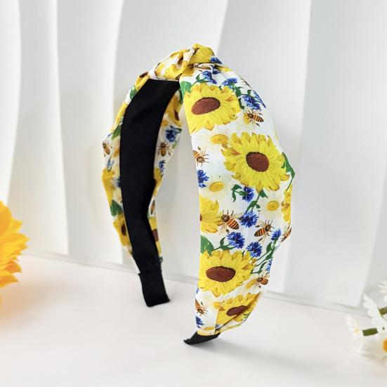 Hairband  Flower Printed Knotted Cloth Head Band Fashion Wide Hairbands Non Slip Hair Accessories for Women and Girls