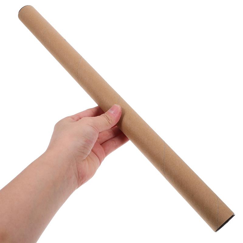 10 Peças Tubo de Envio de Papel Kraft Marrom Suporte para Cartaz Tubos de Papelão Para Embalagem Obras de Arte Gráficos Mapas Desenho Armazenamento
