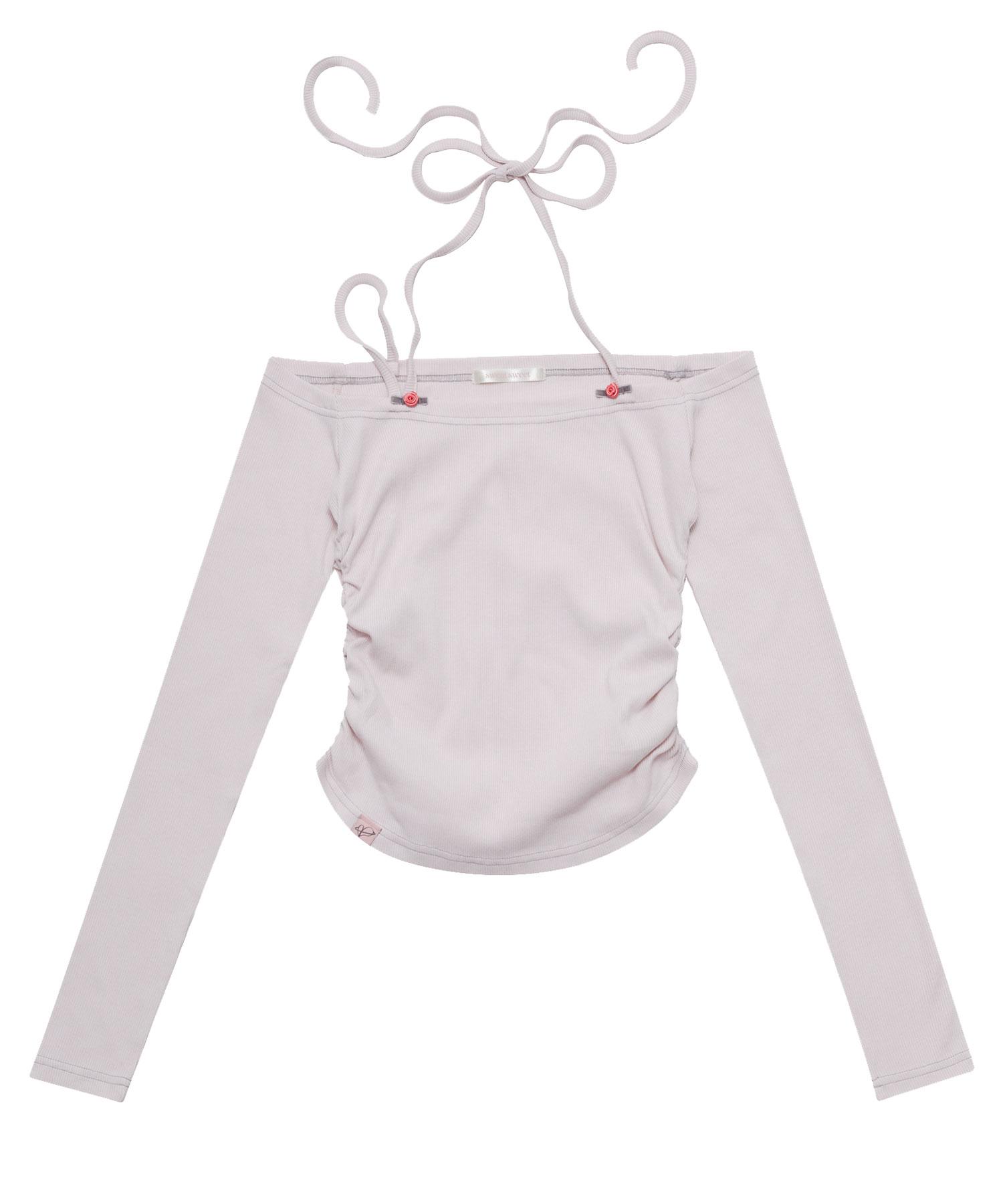 Sweat Sweet Romantic Off-Shoulder T-Shirt - Pink
