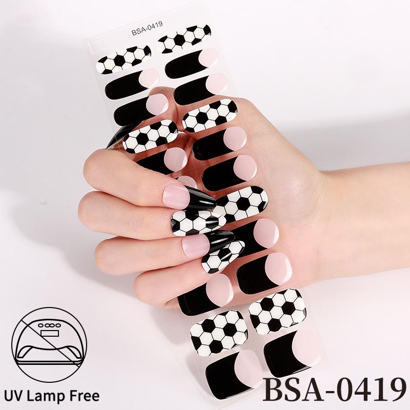 Adesivi per Unghie in Gel Impermeabili Francesi - Carini Cartoni Animati Nail Art Senza Cottura per Stili Europei e Americani