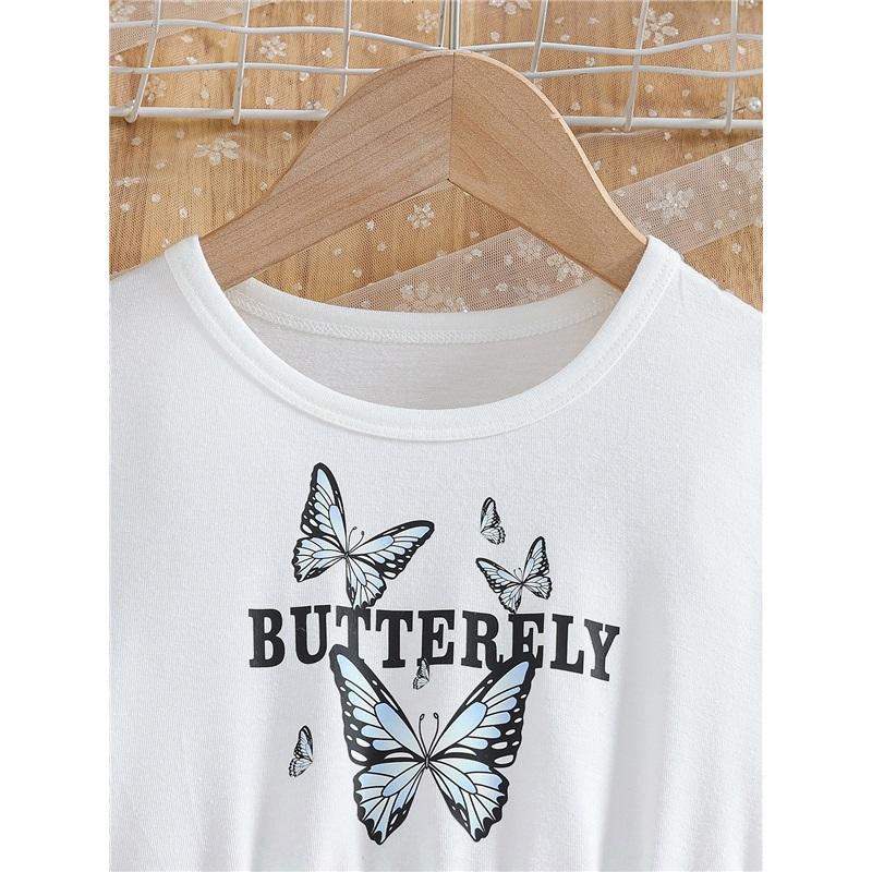 Sweet Butterfly Print Gauze Dress For Girls - Summer Children's Fashion Princess Dress