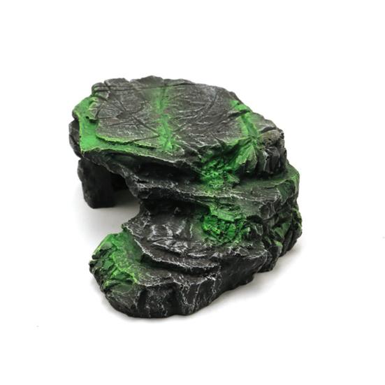 Sonnenplattform für Schildkröten, Kunstharz, Spiel- und Ruheplattform, Felsplattform, Versteck für Reptilien