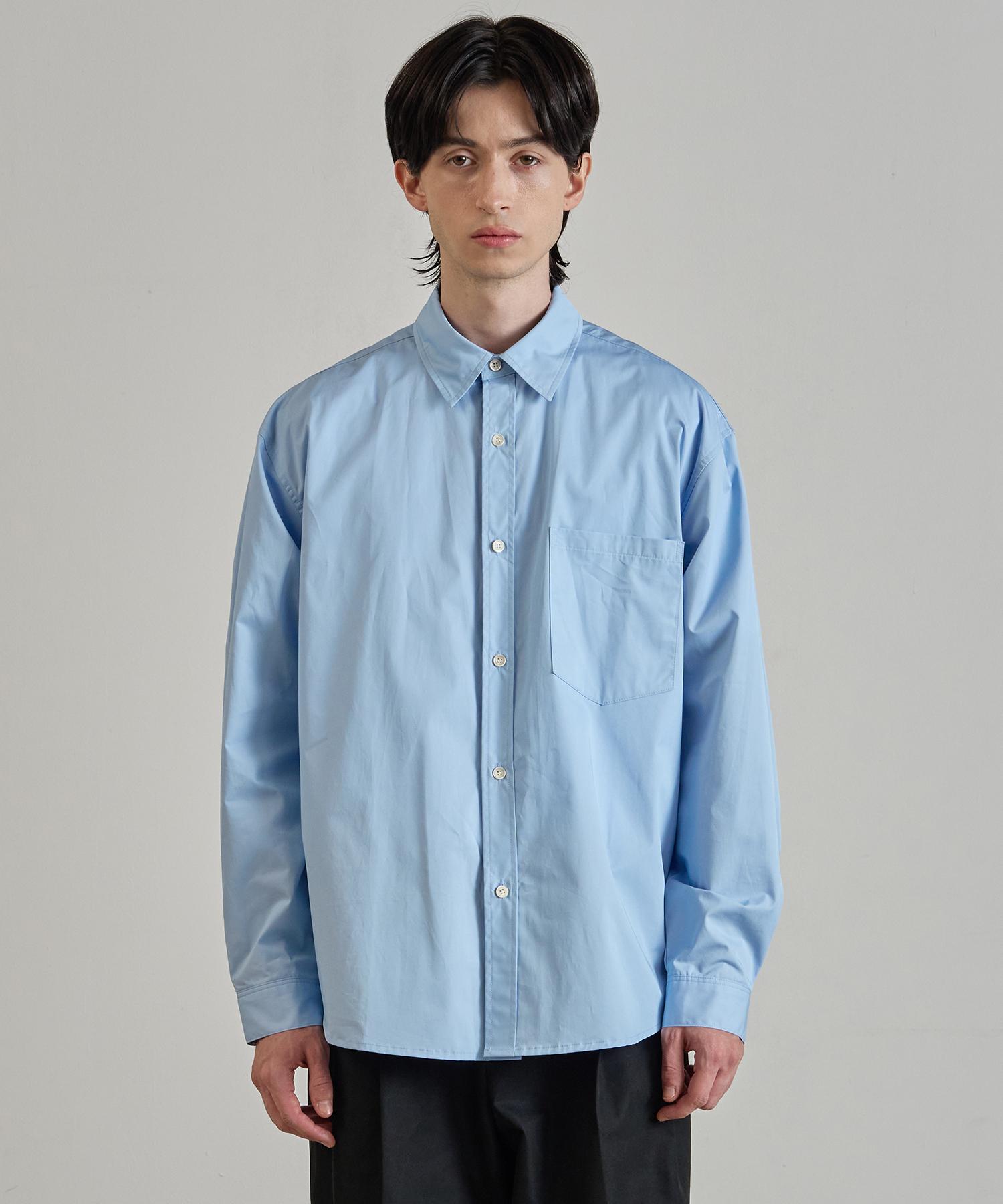 Pyeonma Typewriter Relax Shirt - Sky Blue Sky Blue/M