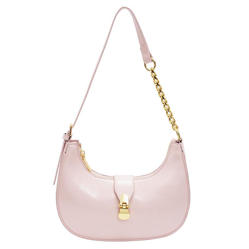 

Оптовая нишевая простая темпераментная сумка-пельмень под мышкой, универсальная, с высоким чувством моды, в стиле кэжуал, сумка-мессенджер женская розовый