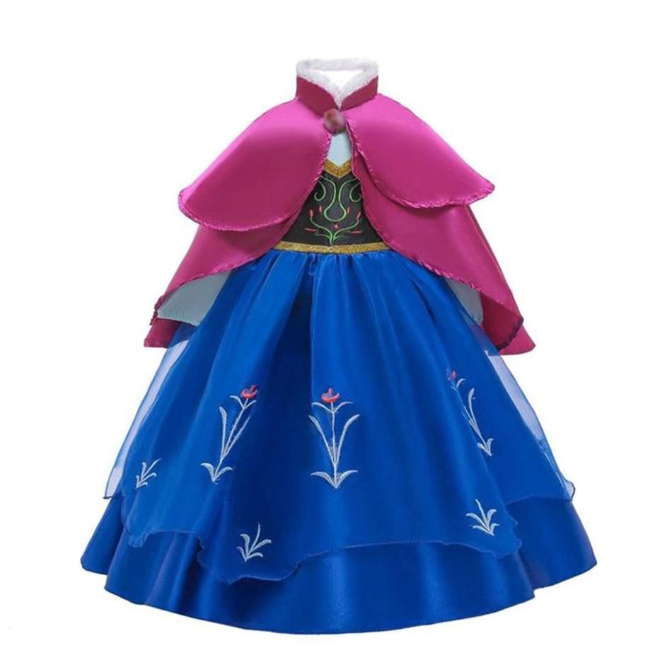 Girls Snow Queen Cosplay Costume Child Ball Gown Clothes Halloween Costume Girl Elsa Princess Dress Kids Christmas Anna Dresses