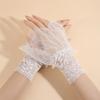Lace Trim Decorative Cuffs Hollow Lace Cuffs Women Lace Sleeves Lightweight Detachable Cuffs for Halloween Sweaters Blouses
