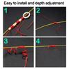 50pcs Plastic Slip Knot Looper 3Colors Stop Knots Cord  Rock Fishing Accessories