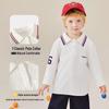 KuWaMi Kids' Preppy Long-Sleeve Polo T-Shirt