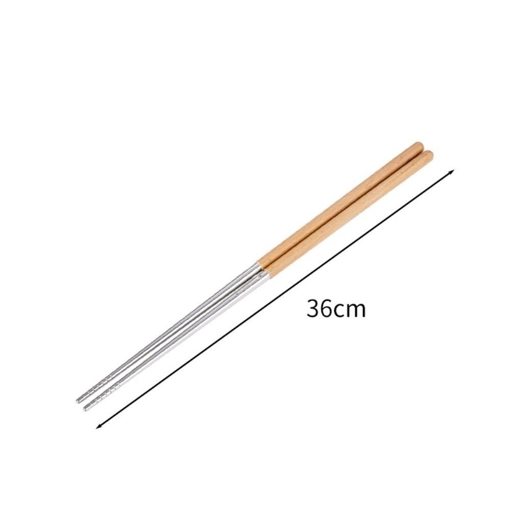 316 Stainless Steel Chinese Chopsticks Heat Resistant Metal Chopstick  Kitchen Tools