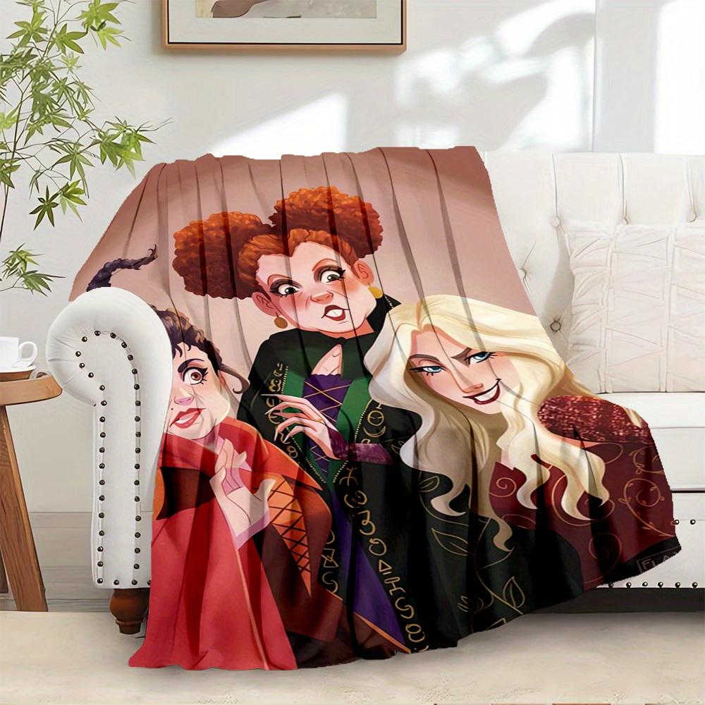1pc Witches,Halloween,SorceryDigital Print Fleece Blanket - Contemporary Style, Suitable for All Seasons, Perfect for Home, Travel, or Campi
