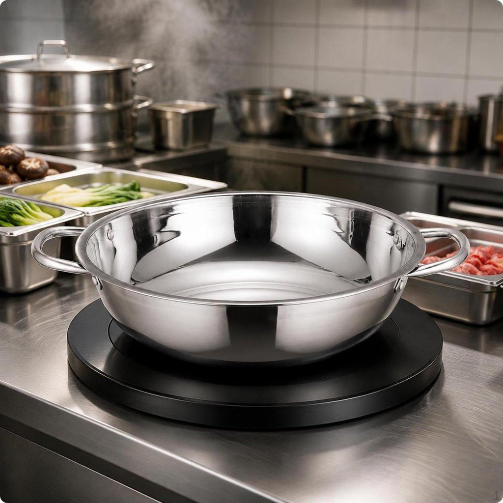 TwoFlavor Pot Thickened Split Large Capacity for Restaurant Owners, Dining Table 28CM