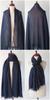 Merino Wool Solid all over the 100% Stole, Color, Large, Fall/Winter, Lightweight, Gauze, 110x200mm, Fringe, Cashmere-Like, Men's/Women's [.a world]