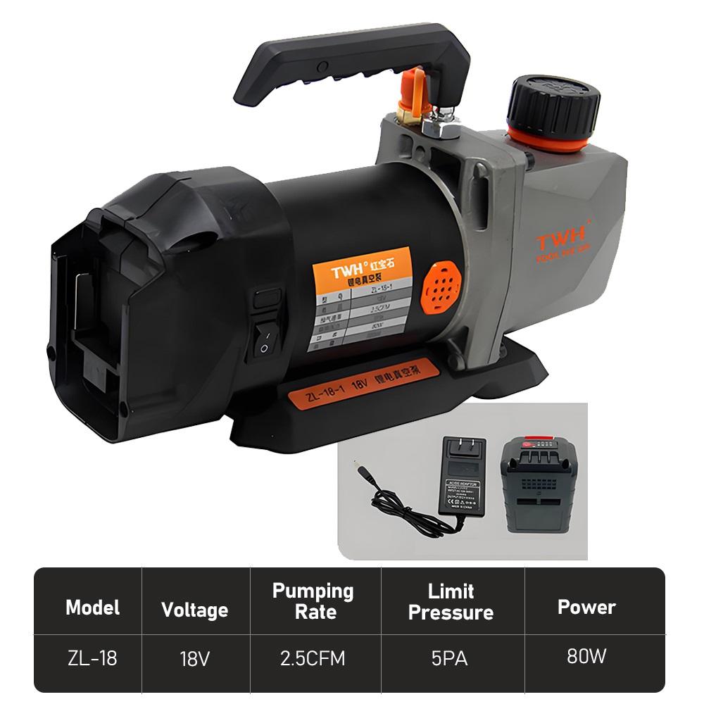 Handheld Lithium Battery Vacuum Pump Auto Refrigeration Repair Tool Vacuum Pump Rechargeable Portable Refrigerant Vacuum Pump