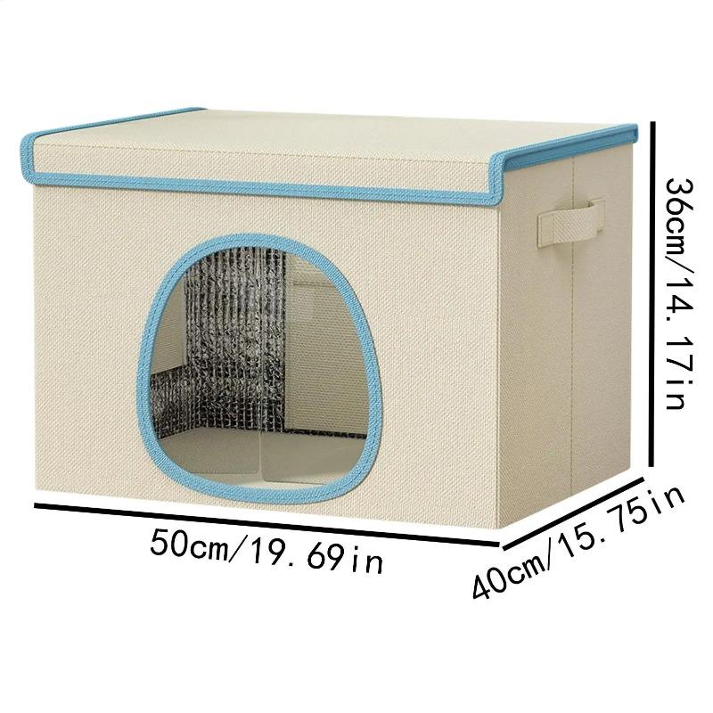 Katzen Kühlbett Tragbare Klimaanlage Haus Faltbarer Haustier Iglu Nest mit Kühlakkus für Kleine Mittlere Katzen Kätzchen