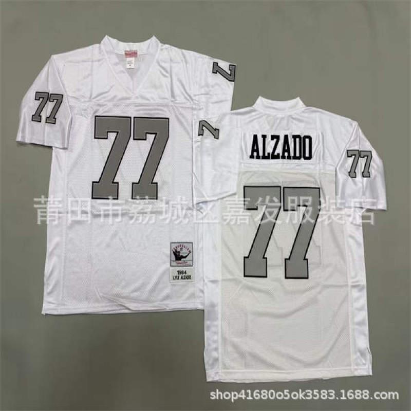Rugby Jersey Oakland Raiders Retro Style Embroidered Football Uniform Mens Cotton Sport Shirt