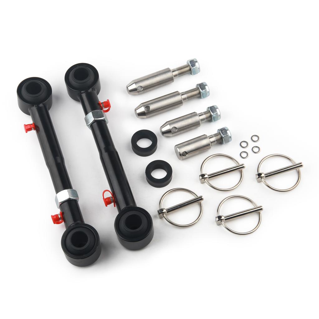 2.5"- 6" Front Sway Bar Links Quicker Disconnect System Kit for Jeep Wrangler JK 2007-2018 Adjustable Upgrade Swaybar Lifts