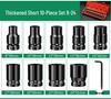 Extended Electric Hex Socket Hand Drill and Impact Wrench Tool Set